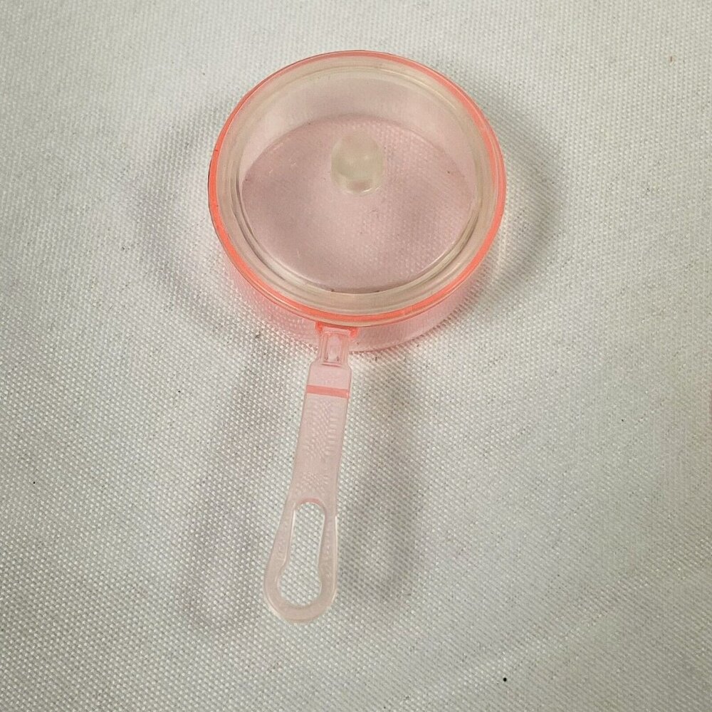 Mattel Barbie Pink Kitchen Matching Pot & Casserole Pan With Lids 4 Pc Vintage - Picture 5 of 13